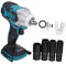 NUOBESTY 1 Set Cordless Electric Impact Wrench with Motor Ergonomic Handle Efficient Heat Dissipation Compatible with Makita Batteries for Mechanical Repairs and DIY Tasks