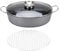 Mumusuki Vapors Vaporizador de Pescado, Oval Oval No Stick Carbon Steel Fish Pothina de Cocción Múltiple de Cocina con Estante para Pescado Al Vapors, Sopa Hirviendo