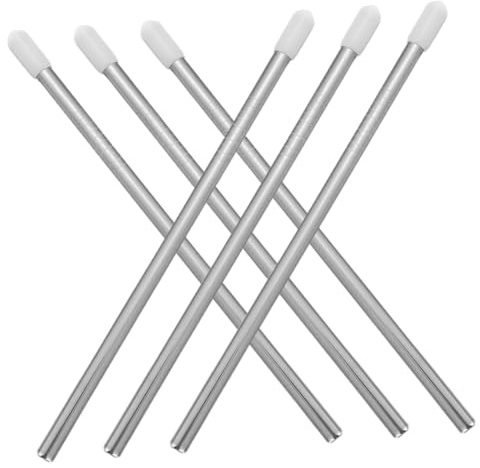 Edelstahl Flaschenhalter für Geschirrspüler 6 Stück, 6mm | Weiße Kappe, Einfache Installation, Verbesserte Entwässerung, für Flöten und Reiseflaschen
