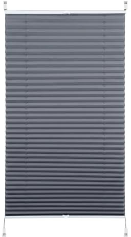 Sekey Plissee Klemmfix ohne Bohren Faltrollo Plisseerollo Jalousie für Tür & Fenster Blickdicht Sichtschutz Sonnenschutz Fertifplissee 90x120cm