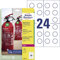 AVERY Zweckform L7802-10 Prüfplaketten bedruckbar (Ø 30 mm auf DIN A4, selbstklebend, abziehsicher, manipulationsichere Dokumentenfolie, Prüfetiketten, blanko) 240 Aufkleber auf 10 Blatt weiß