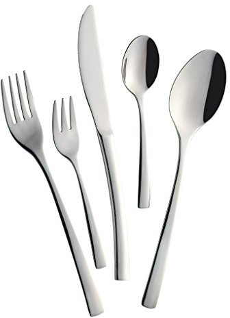 Mulex Vermont Besteckset 60tlg, Edelstahl 18/0 Nickelfrei, Silber, 22 x 4 x 2 cm