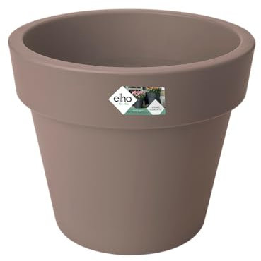 elho Green Basics Top Planter 40 - Blumentopf für Außen - Ø 39.0 x H 33.0 cm - Braun/Taupe