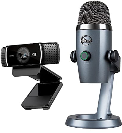 Logitech Streaming Essentials - Blue Yeti Nano USB Microphone with C922 Pro Stream Webcam, Full HD 1080p Streaming with Tripod and Free 3-Month XSplit License, Black