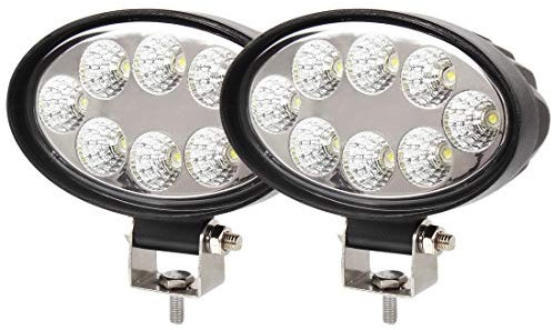 AUTOJARE 2 Stück Arbeitsscheinwerfer 24W Scheinwerfer LED Zusatzscheinwerfer Wasserdicht SUV ATV 2160LM Flutlicht Abstrahlwinkel 60 Grad Work Light für ATV, UTV, Offroad, Bagger