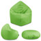 BuBiBag - 2in1 Sitzsack Bodenkissen - Outdoor Sitzsäcke Indoor Beanbag in 32 Farben und 3 Größen - Sitzkissen für Kinder und Erwachsene (125 cm Durchmesser, Kiwigrün)