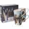 Sara Miller SMFP79175-XG Portmeirion Frosted Pines Christmas Mug Set of 4, Porcelain