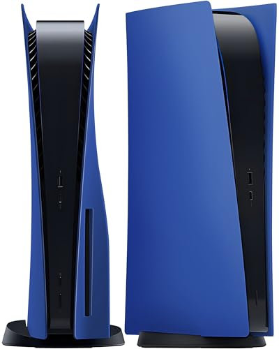 Joso Carcasa de repuesto para consola Ps5, funda de repuesto para consola Ps5, a prueba de polvo, carcasa protectora contra arañazos, placa de repuesto para Ps5 Disc Edition (azul)