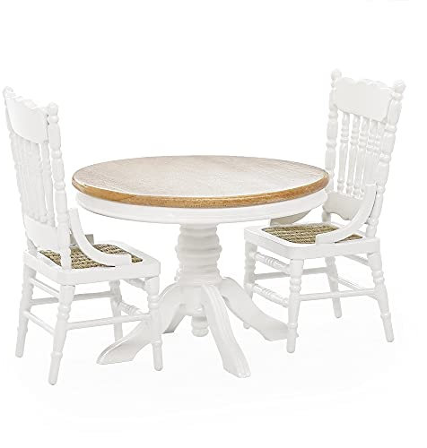 Odoria 1/12 Scala Bambole Casa Miniatura Cucina Tavolo da Pranzo e Sedie Casa delle Bambole Mobili Accessori