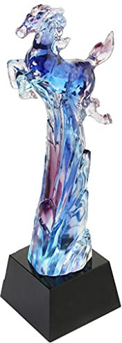 DXIUMZHP Cheval Steed Trophée Glacé, Cristal Haut De Gamme Coupe Glaçure, Cup Winner Business Enterprise, Lettrage Gratuit