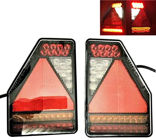 MelTruck® 2x 6-functional LED Rückleuchte Anhänger Rücklicht 12V E9 Rücklicht Links Rechts