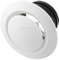 TOTMOX Griglia di ventilazione rotonda regolabile in plastica ABS bianco 150 mm