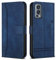 Bravoday Hülle für OnePlus Nord 2 5G, PU Ledertasche Handyhülle Flip Schutzhülle für OnePlus Nord 2 5G, mit Kartenfäch & Kickstand, Blau