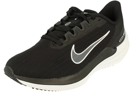 Nike Damen Air Winflo 9 Sneaker, Black/White-DK Smoke Grey-Pure Platinum, 38.5 EU