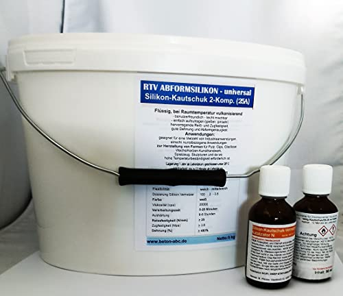 Abformsilikon 5 KG - Dickflüssig - RTV Silikon Kautschuk, Abformmasse (26,80€/kg)