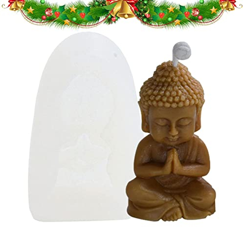 Molde De Silicona Para Velas De Buda Diseño De Buda Moldes Para Velas Molde De Silicona Reutilizable Para Velas Estatua De Buda Molde De Fundición Para Jabón Hecho A Mano, Manualidades, Velas