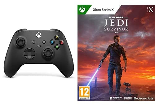 Xbox Wireless Controller Black + Star Wars Jedi: Survivor SX Videogiochi