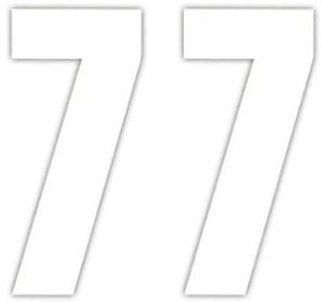 Pack of 2 White Self Adhesive Wheelie Bin Numbers 7 Wheelie Bin Dust Bin Dustbin Number Stickers Large Decorative Dustbin Vinyl Number-19.5cm