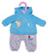 Dolly Moda Vêtements de poupée, tenue de sport bleu chien 30cm, sweat à capuche avec pantalon
