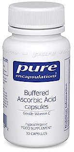 Pure Encapsulations Buffered Ascorbic Acid - Gentle Vitamin C 670mg - with Calcium Ascorbate, Magnesium Ascorbate and Potassium Ascorbate - 30 Capsules
