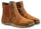 Magical Shoes Barfußschuhe gefüttert, Chelsea Boots, Stiefel früher Winter, minimalistische Halbstiefe, Barfußstiefel, Stiefeletten aus Leder, Lederschuhe, Gr. 46, Cognac, Lupino