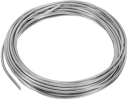 PATIKIL 99.99% Alta Purezza Zinco Cavo, 14 Calibro Puro Zinco Filo 2mm Morbido Bordatura Cavo Laboratorio Scientifico Esperimento Zinco Filo Strumento (16.4Ft/Rotolo)