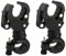 Fongmore 2 soportes ajustables de rotación de 360 grados para linterna de bicicleta, liberación rápida, estilo hebilla doble, soporte de ciclismo, clip de antorcha