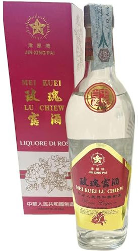 1 Liquore di Rose Cinese Classico Ristorante Cinese, Alcool 54% Vol, grappa di rose cinese 500 ml, Mei Kuei Lu Chiew, Jin Xing Pai