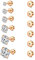 Rajnard 6pcs Surgical Steel Stud Earrings Rose with Replacement Earring Backs Hypoallergenic Flat Back Helix Earrings for Women Girls Cubic Zirconia Diamond Cartilage Tragus Earrings