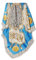 GLORIS Seidenschal Hellblau mit Leopardenmuster 0x90cm Damen Elegante Seidentuch Haare Seidentuch Halstuch Satintuch Halstuch Bandana Tuch Kopftücher Damen Ansatz Scarf (Leo Blau)
