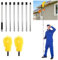 Gutter Cleaning Tools Telescopic 10.5 Ft Extendable Gutter Cleaning Brush, 2 Brushes & 8 Telescopic Poles, for Cleaning Leaves Debris Window Gutter Hanging Light Spider Web