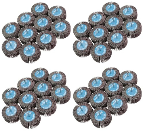 80 Grit 80mm Flap Wheel Disc Abrasive Sanding Pads for Drills Grinders 6mm Shank 40pc
