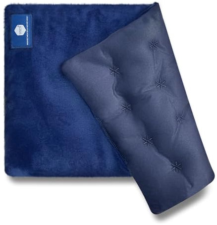 uncn Kirschkernkissen Mikrowelle Baumwollstoff, 38 * 23 CM Körnerkissen Nacken Schulter mit Waschbarem Bezug Lavendel