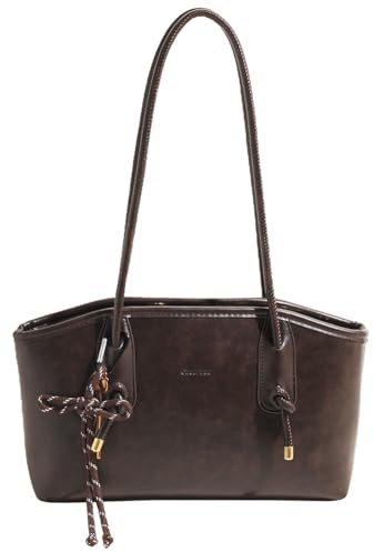 HICARRY Handtasche Damen Kunstleder Vintage Schultertasche Klein Tote Bag Elegant Henkeltaschen Shopper Bag Handbags for Women Tragetasche für Arbeit Reisen