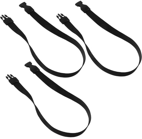 Homoyoyo 3pcs Black Adjustable Trash Can Bands Garbage Bag Fixing Rings Elastic Waste Bin Bag Holder for 68-78cm Circumference Trash Cans