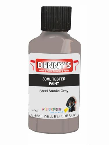 Premium Interior Wall & Ceiling Emulsion Paint – Steel Smoke Grey – Rich Matt Finish, Durable & Washable, Low Odour, Ideal for Living Rooms, Bedrooms & Hallways (30ML Tester Bottle)