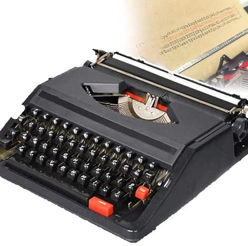 Traditionelle Schreibmaschine (mit Schreibfunktion), manuelle Schreibmaschine im Retro-Stil, klassische Textverarbeitung, perfekt zum Schreiben von Romanen überall, für abenteuerlustige Schriftstell