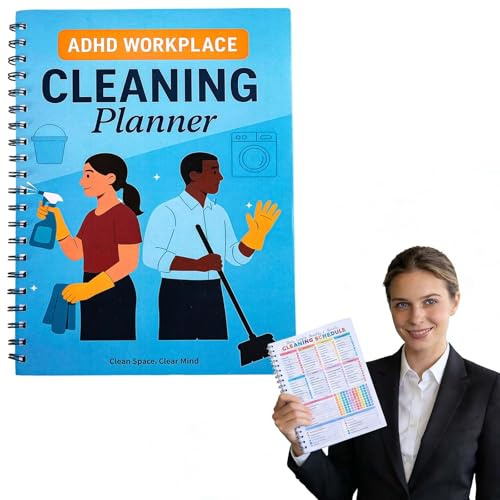 ADHD Planner Adult - Structured Cleaning Plan & Household Planner | ADHD Cleaning Planner for Visualization & Routine | Focus & Motivation in the Household - Blue Design
