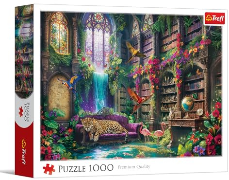 Trefl - Puzzle 1000 Teile, Die magische Bibliothek, Klassische Puzzles