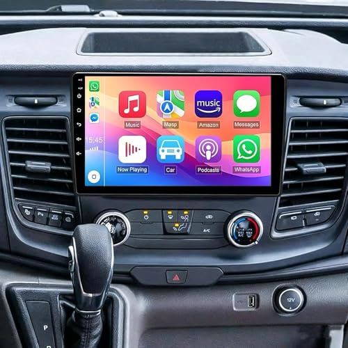 10 Android Doppel Din Autoradio für Ford Transit Custom 2018 2019 2020 2021 2022 2023 mit Wireless Carplay Android Auto, 2+32G Head Unit Touchscreen Bluetooth GPS Navi WiFi FM RDS Rückfahrkamera