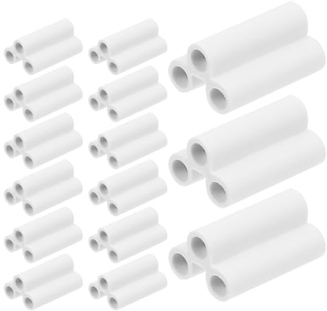 Ciieeo 20 Stück LED Lampenanschluss T5 T8 Lichtstecker mit Reinem Kupferkern und Weißem Pvc Gehäuse Installieren für Industrie und Haushalt