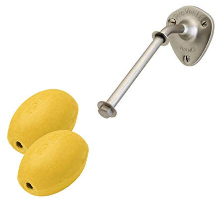 Lot Porte-Savon Nickel brossé + 2 savons Jaunes rotatifs écoliers Provendi