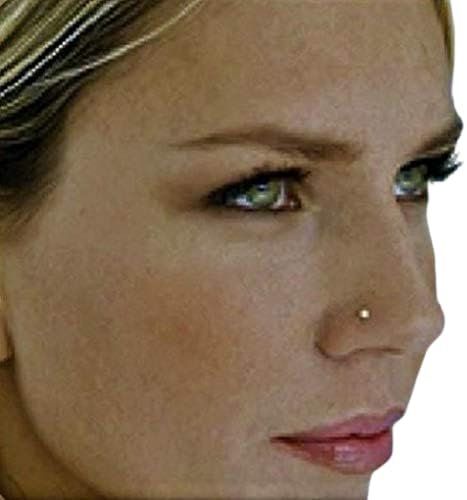 REGENBOGEN MINI KRISTALL klitzekleiner Nasenstecker Piercing aus Edelstahl