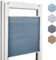 Home-Vision® Premium Plissee Faltrollo ohne Bohren mit Klemmfix, Kollektion „Melange” Leinenoptik (Blau, B130cm x H120cm) Modern Klemmträger