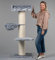 RHRQuality Cat Tree for Large Cats - Royalty de Luxe – 158 cm High – With Extra Thick 20 cm Sisal Posts – Light Gray