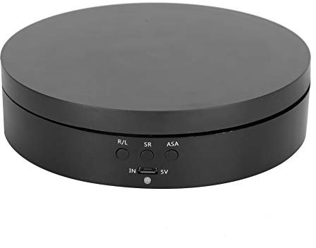 Piattaforma girevole elettrica a 360 gradi, cuscinetto di carico 2-4KG 3 marce Piattaforma girevole girevole bidirezionale Espositore Piattaforma girevole automatica perfetta per telefono gioielli