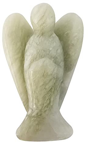 Lovionus89 Natürlich Neuer Achat Wächter Engel Statue, Handgeschnitzt Stein Heilung Kristall Tasche Figuren Dekoration, 5CM