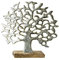 CASABLANCA GmbH & Co. KG modernes Wohndesign Dekofigur Indoor - Gilde Alu + Mangoholz Lebensbaum - 37 cm Skulptur Statue Dekoration Wohnen