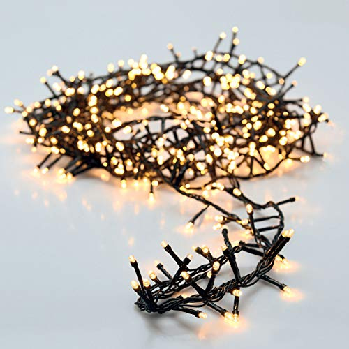 LED-Lichterkette, 800 warmweiße LEDs, 8 Lichteffekte für In- & Outdoor