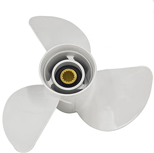 13 1/4 x 17-K Bootsmotor-Aluminiumpropeller – ersetzt 6E5-45945-01-EL – kompatibel mit Yamaha-Außenbordmotoren 60 PS 70 PS 75 PS 80 PS 85 PS 90 PS 115 PS 130 PS – 15 Zähne rechts